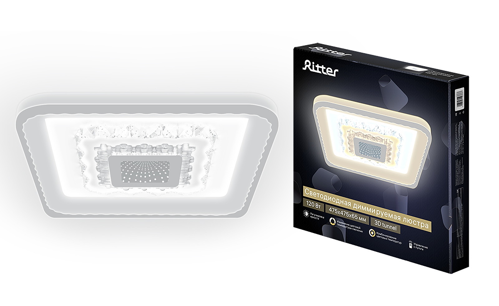 

Потолочная люстра Ritter Crystal 3D 52366 6